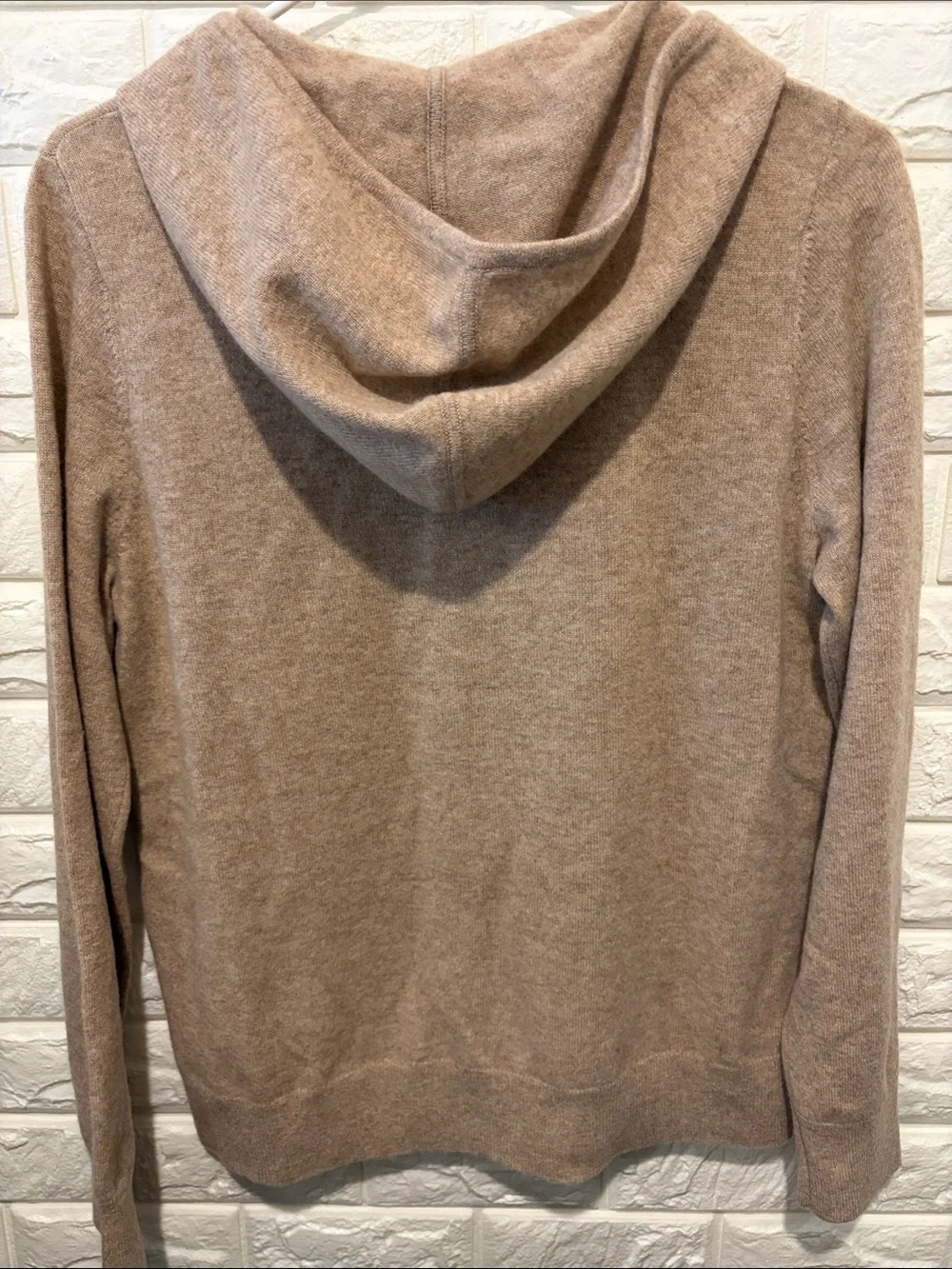 Quince Cashmere Zip Hoodie in Camel - Picture 3 of 3